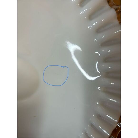 FENTON ART GLASS SILVER CREST 12" DIAMETER LOW FOOTED BANANA BOWL (8725) - Picture 7 of 12